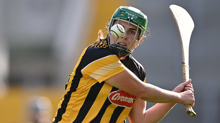 21 August 2021; Miriam Walsh of Kilkenny during the All-Ireland Senior Camogie Championship quarter-final match between Kilkenny and Wexford at P..irc U.. Chaoimh in Cork. Photo by Piaras .. M..dheach/Sportsfile