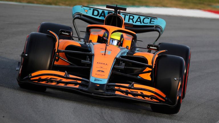  Lando Norris topped the times in his new McLaren