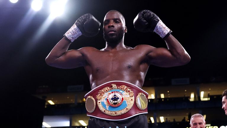 Lawrence Okolie v Michael Cieslak - 02 Arena
Lawrence Okolie celebrates after beating Michael Cieslak at the 02 Arena, London. Picture date: Sunday February 27, 2022.