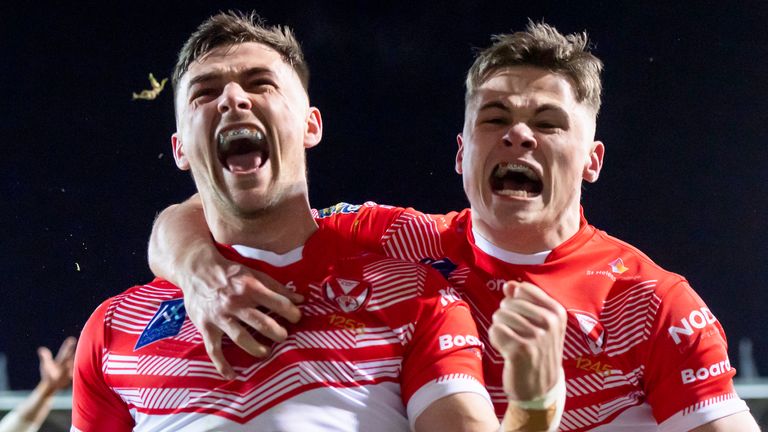 Jack Welsby (right) will be hoping to celebrate another victory against Wigan on Good Friday