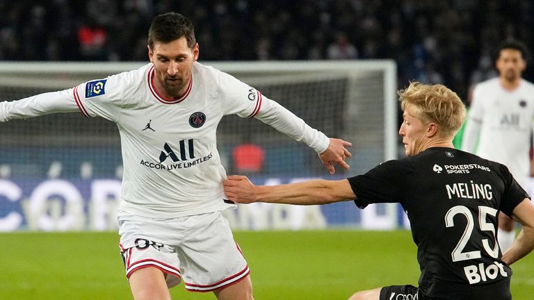 Lionel Messi in action for PSG on Friday