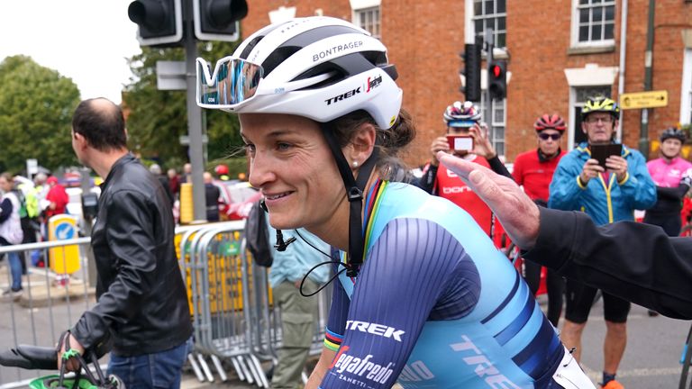 AJ Bell Women's Tour 2021 - Stage One - Bicester to Banbury
Lizzie Deignan of team Trek - Segafredo after stage one of the AJ Bell Women's Tour from Bicester to Banbury. Picture date: Monday October 4, 2021.