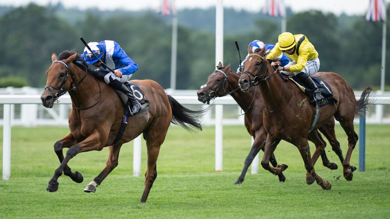 Lord North races clear to win the 2020 Prince of Wales's Stakes at Royal Ascot