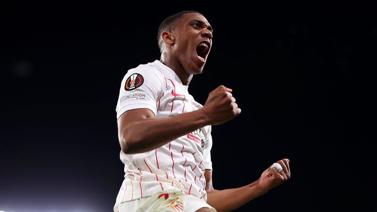 Anthony Martial scored his first goal for Sevilla