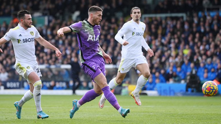 Matt Doherty opens the scoring for Spurs at Elland Road