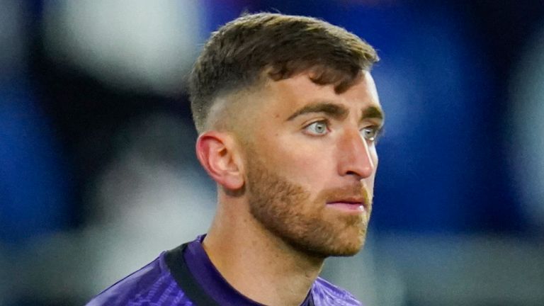 United States goalkeeper Matt Turner looks on during the second half of a FIFA World Cup qualifying soccer match between the United States and El Salvador, Thursday, Jan. 27, 2022, in Columbus, Ohio. The U.S. won 1-0. (AP Photo/Julio Cortez)