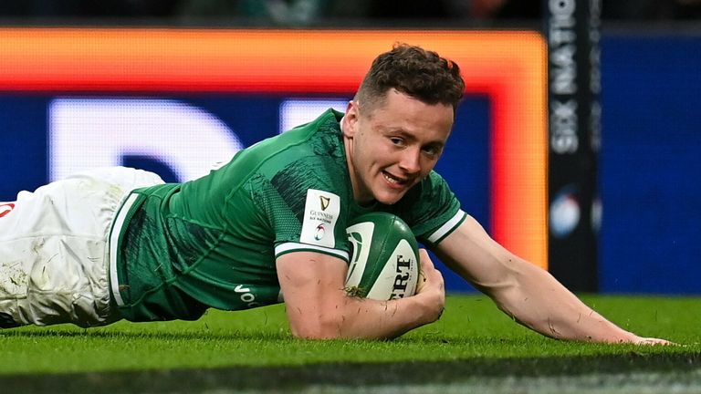 Michael Lowry scored twice on his Test debut as Ireland racked up 57 points vs Italy