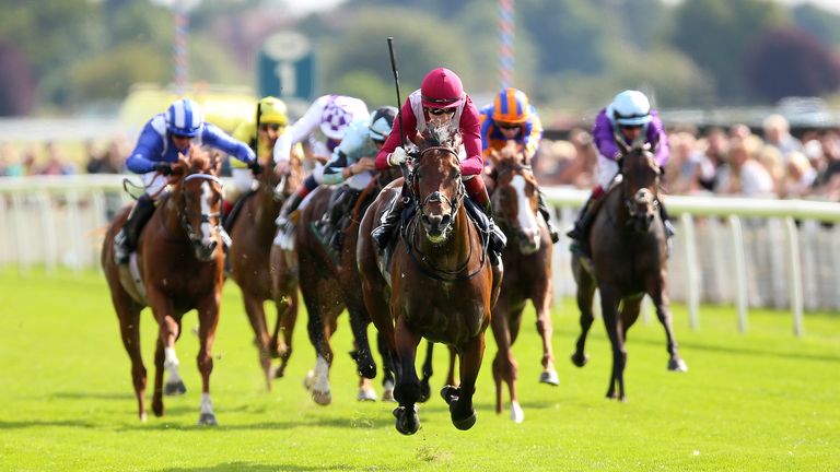 Mishriff wins the Juddmonte International at York under David Egan