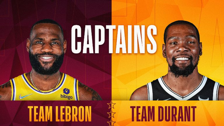 2022 All Star team captains LeBron James and Kevin Durant - credit nba.com