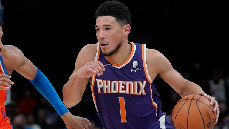 Devin Booker takes flight for two-handed slam | Video | Watch TV Show ...