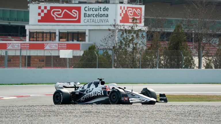 Pierre Gasly on day two of testing (AP)