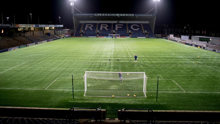 KIRKCALDY, SCOTLAND - FEBRUARY 01: A general view during a cinch Championship match between Raith Rovers and Queen of the South at Stark&#39;s Park, on February 01, 2022, in Kirkcaldy, Scotland. (Photo by Euan Cherry / SNS Group)