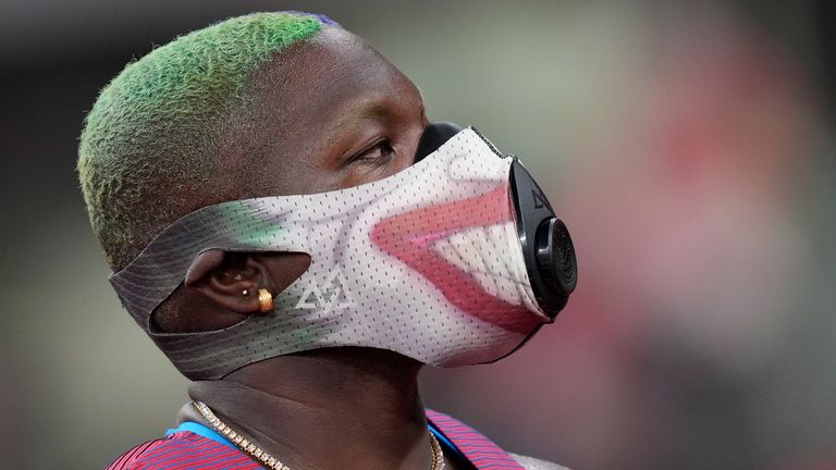 Saunders wore a face mask inspired by the Batman character “The Joker” in a qualifying round at the Olympics last year