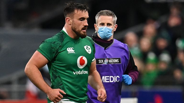 Ireland suffered a blow when they lost hooker Ronan Kelleher to an arm injury in the first half 