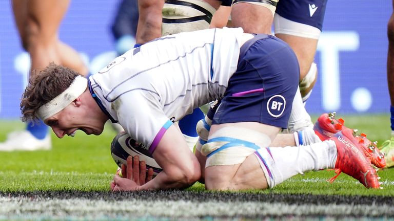 Rory Darge marked his first start for Scotland with a try