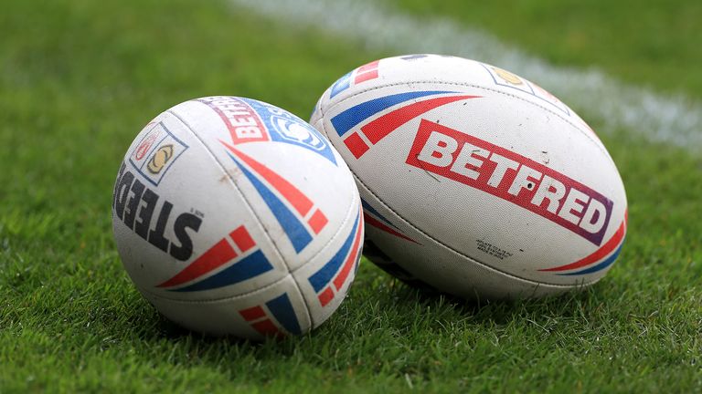 Close up of the Betfred branded balls prior to kick-off during the Betfred Challenge Cup match at the Totally Wicked Stadium, St Helens