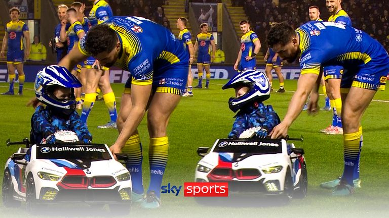 There was a light-hearted incident moments before kick-off between Warrington vs Castleford, when mascot 'Whizzy Rascal' delivering the match ball via a mini BMW drove off with the ball!