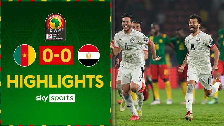 Highlights from the African Cup of Nations semi-final between Cameroon and Egypt