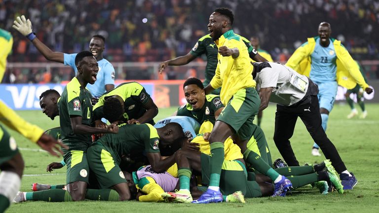 Senegal celebrate their AFCOn success