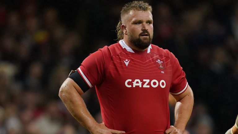 Wales' Tomas Francis shows his dejection after his side conceded a try during the Autumn Nations Series match at Principality Stadium, Cardiff. Picture date: Saturday October 30, 2021.