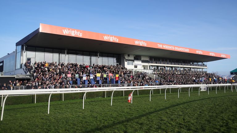 Uttoxeter racecourse stand general view