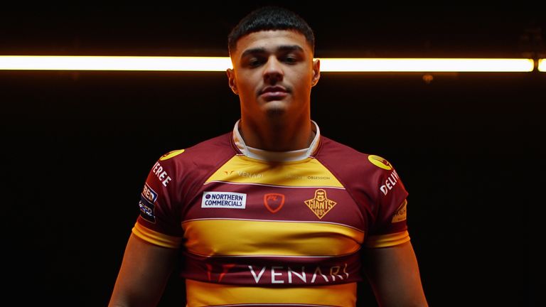 Picture by Jack Wray/SLE/ via SWpix.com - 06/01/2022 Rugby League, Betfred Super League preview Season 2022 - Pre Season Location Video Shoot and Stills Photography Portraits
- Will Pryce Huddersfield Giants