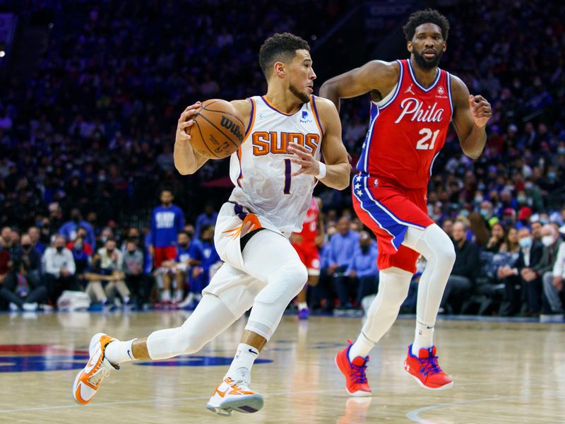 The sneakers worn by Devin Booker of Team LeBron during the 69th