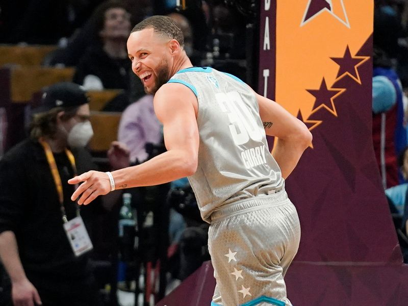 Steph Curry breaks All-Star three-point record, wins MVP for Team LeBron -  Sports Illustrated