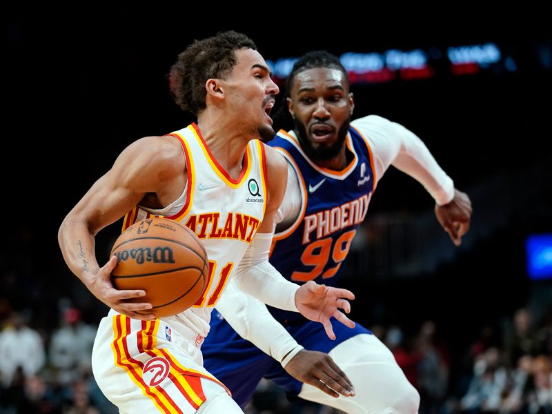 Is Trae Young playing tonight against the Phoenix Suns?