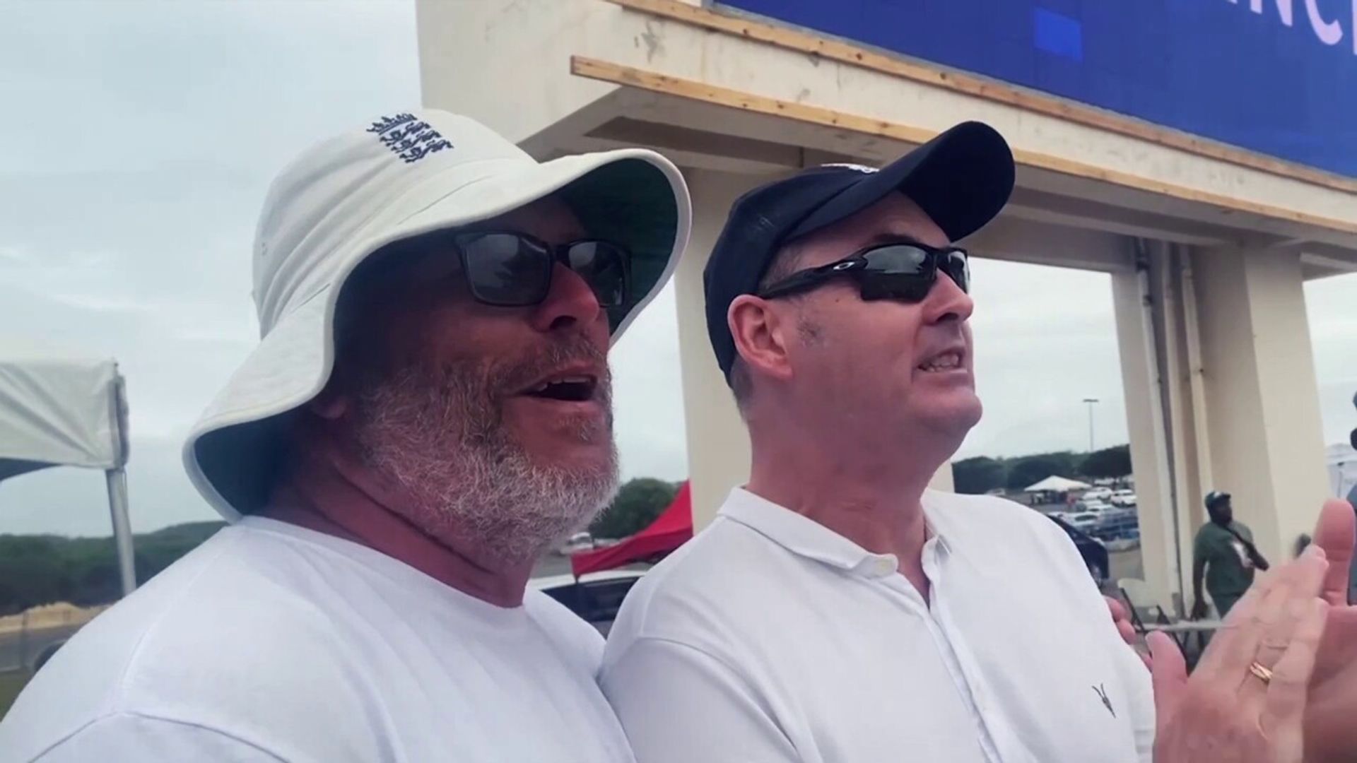 Blind England fan supported by Barmy Army