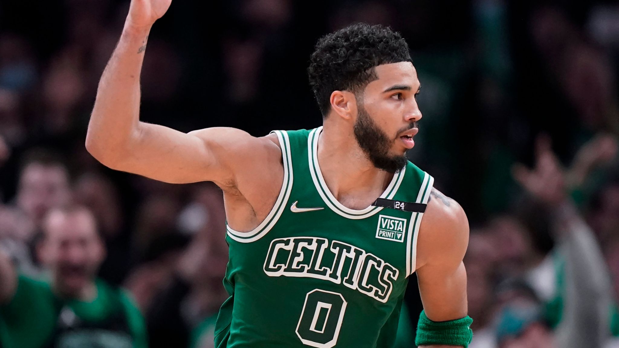 Oct. 30, 2021 - Jayson Tatum Game-Used, Photo-Matched Association Edition  Boston Celtics Jersey - Double-Double, Game-High 15 Rebounds - NBA MeiGray  on Goldin Auctions