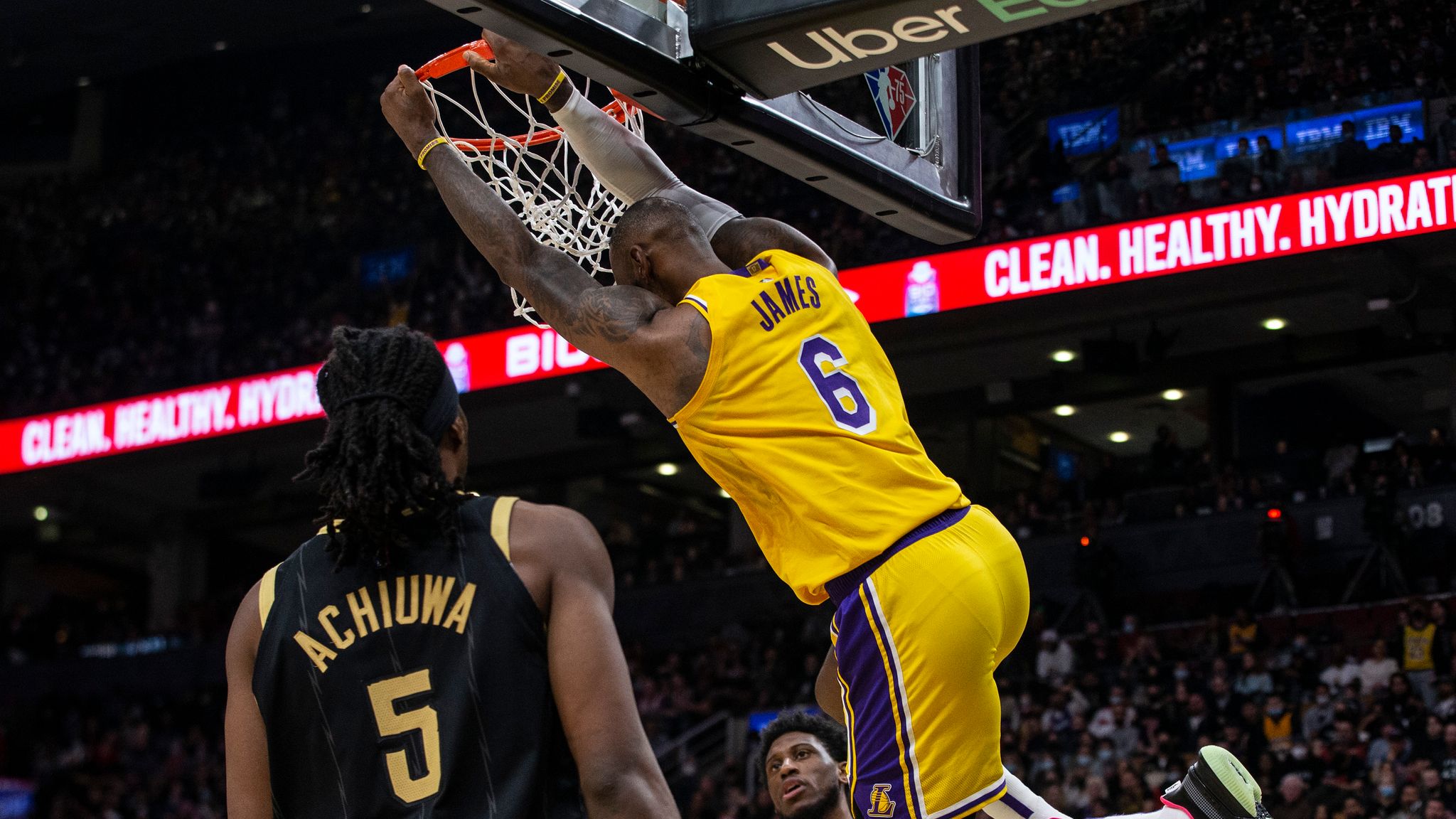 LeBron James makes his Louis Vuitton debut during the Lakers' season opener  🦖☔️ 📲 Find LeBron James in @whatsonthestar.app