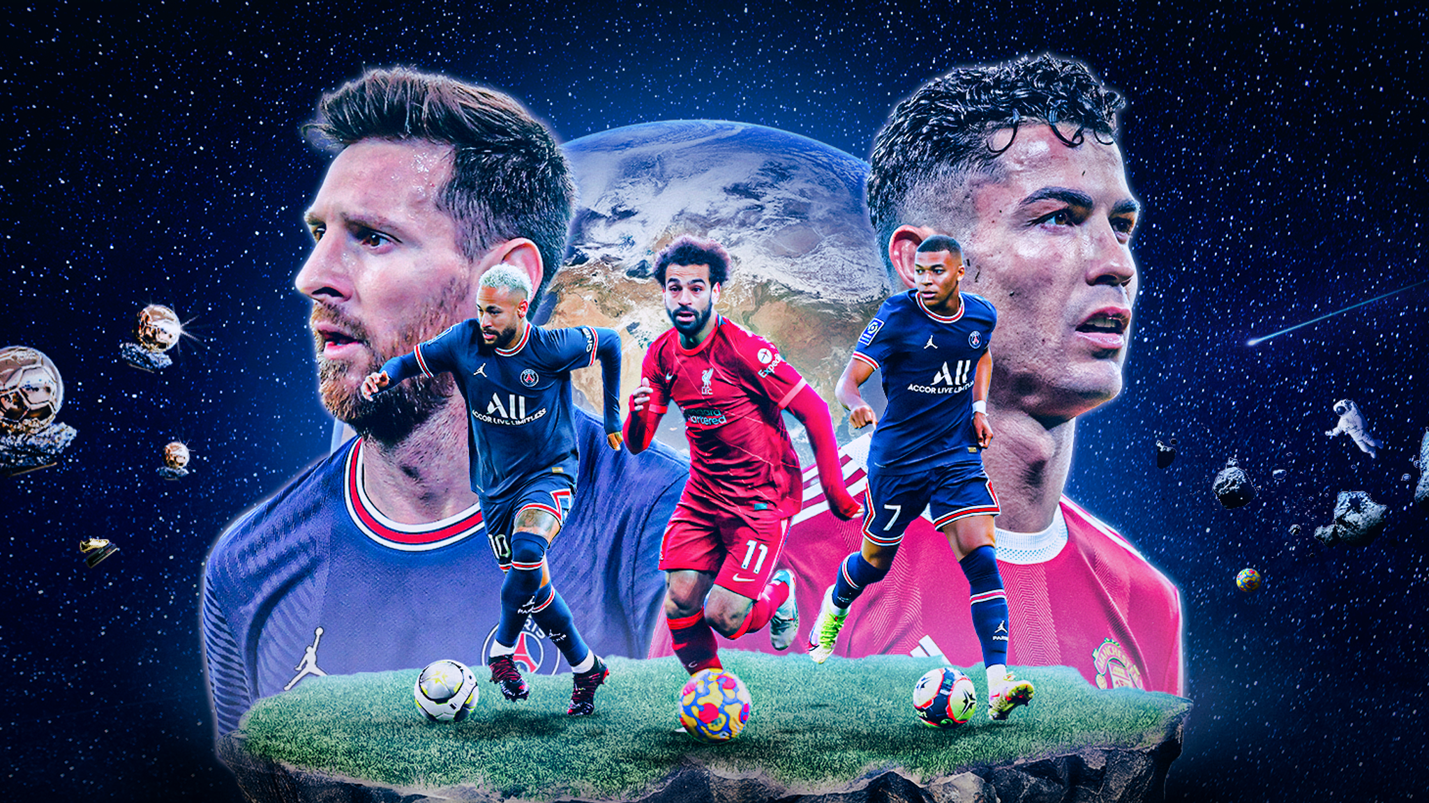 Kylian Mbappe, Mohamed Salah, Erling Haaland vying to usurp Lionel Messi  and Cristiano Ronaldo as world's best | Football News | Sky Sports