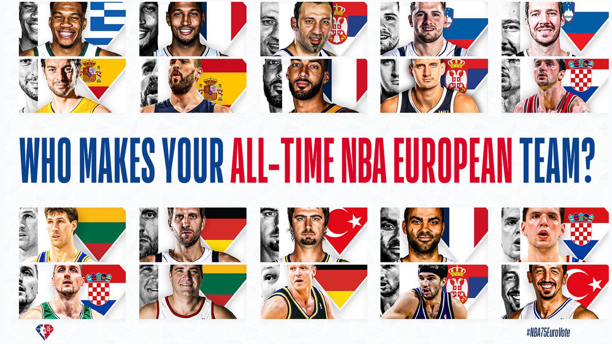 Top 10 Alltime NBA European stars Vote for the best Euro players in