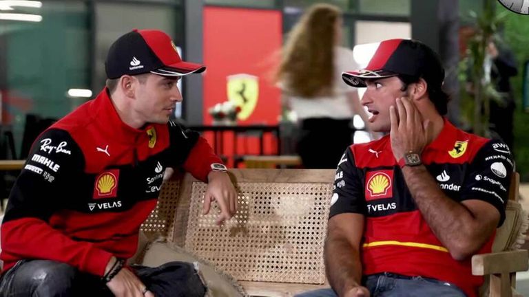 Charles Leclerc y Carlos Sainz trataron de enumerar todos los uno-dos de Ferrari que han existido desde el nacimiento de Leclerc, ¿cómo lo hicieron?