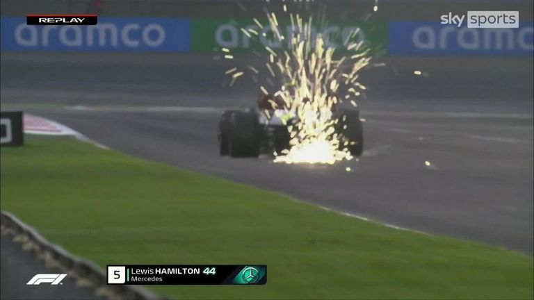 Lewis Hamilton was still suffering porpoising from his during the final hour of the second day of testing from Bahrain