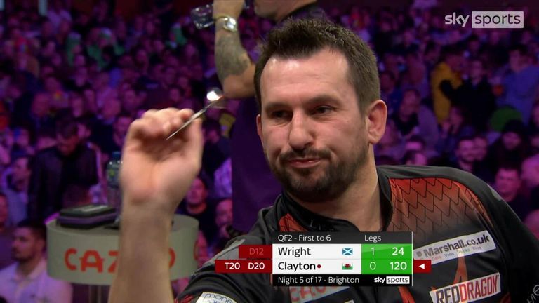 Watch the best checks from the Night Five of Premier League Darts in Brighton