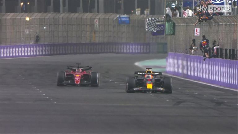Former F1 driver Anthony Davidson gives his take on how both Verstappen and Leclerc used DRS to battle for P1 in Jeddah.