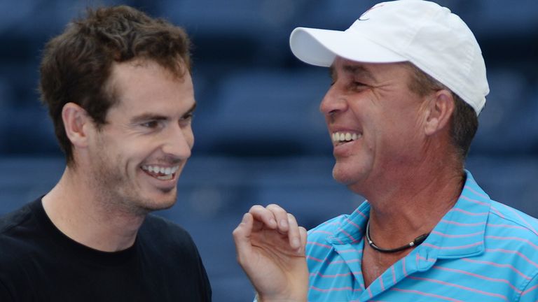 Andy Murray and his coach Ivan Lendl on the practice court at the USTA Billie Jean King National Tennis Center on August 28, 2016 in Flushing Queens. Photo by MPI04 / MediaPunch/IPX