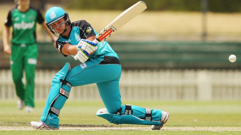 during the Women's Big Bash League match between the Brisbane Heat and the Melbourne Stars at Junction Oval on December 5, 2015 in Melbourne, Australia.