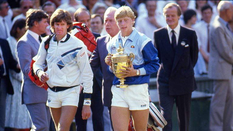 Becker rode an incredible run to win Wimbledon aged 17 in 1985