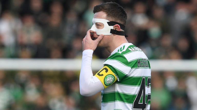 Callum McGregor during a Cinch Premiership match between Livingston and Celtic