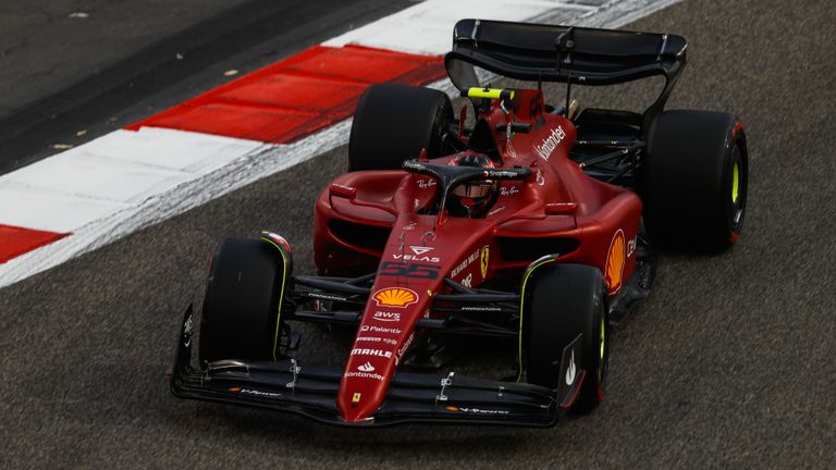 Carlos Sainz Ferrari on day two of Bahrain testing 