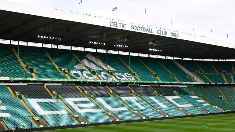 GLASGOW, SCOTLAND - OCTOBER 23: A general view of Celtic Park ahead of kick off during the cinch Premiership match between Celtic and St Johnstone at Celtic Park on October 23, 2021, in Glasgow, Scotland. (Photo by Rob Casey / SNS Group)