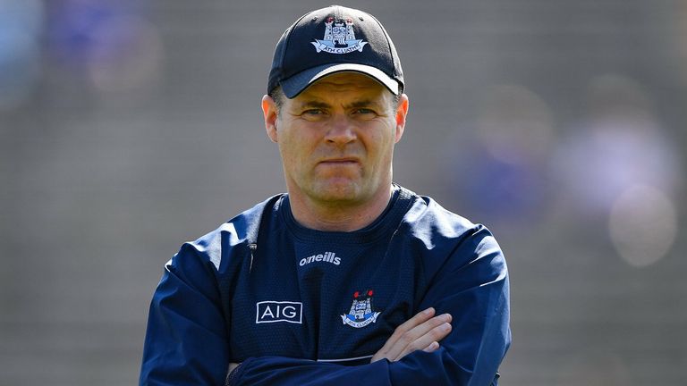 27 March 2022; Dublin manager Dessie Farrell before the Allianz Football League Division 1 match between Monaghan and Dublin at St Tiernach's Park in Clones, Monaghan. Photo by Ray McManus/Sportsfile