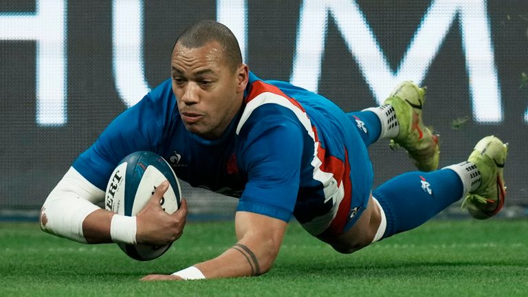 Gael Fickou finishes for France's first try