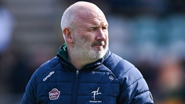 27 March 2022; Kildare manager Glenn Ryan before the Allianz Football League Division 1 match between Mayo and Kildare at Avant Money P..irc Se..n Mac Diarmada in Carrick-on-Shannon, Leitrim. Photo by Piaras .. M..dheach/Sportsfile