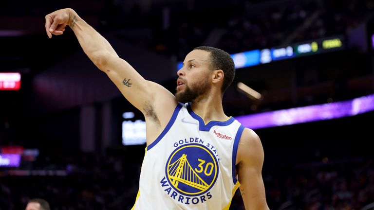 Golden State Warriors guard Stephen Curry during the NBA