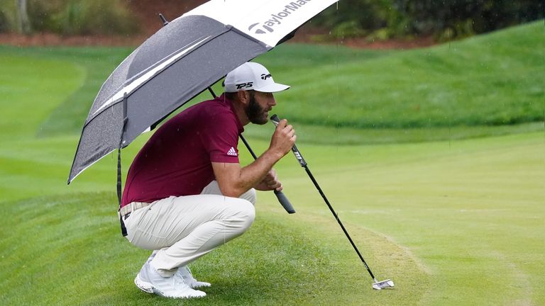 Dustin Johnson is among the players still yet to complete their opening rounds