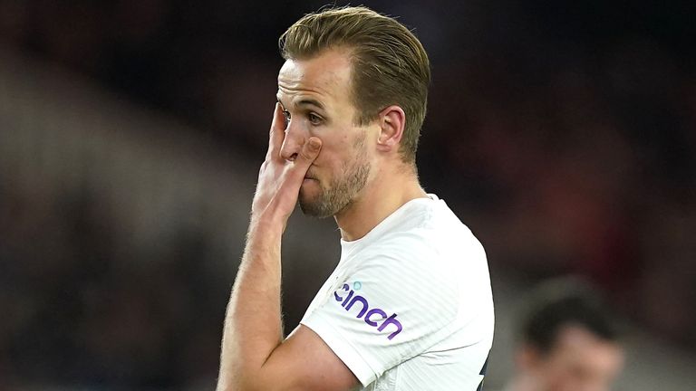 Harry Kane had a strike disallowed against Middlesbrough